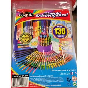 Cra-Z-Art Ultimate Art Extravaganza Tub (130 Piece) Crayons Art Set NEW
